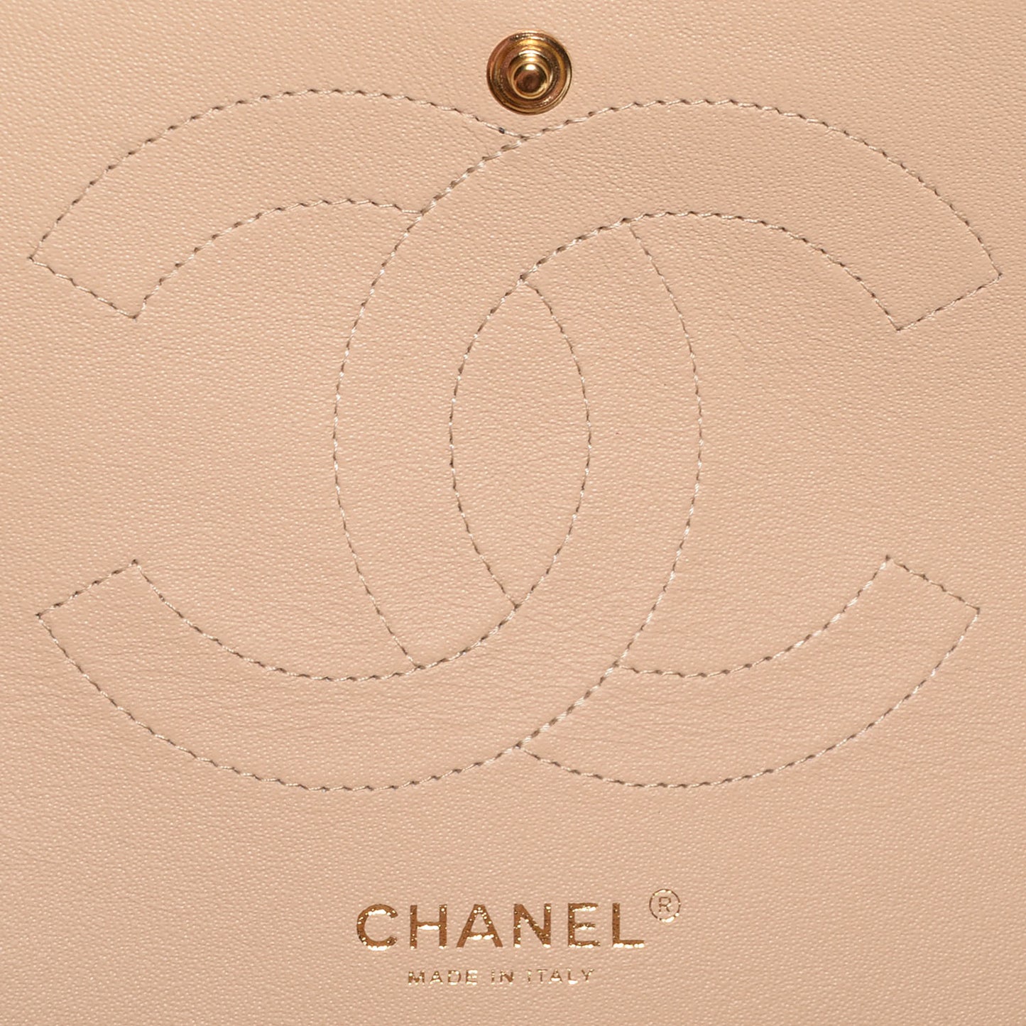 Caviar Jumbo Double Flap Beige Clair
