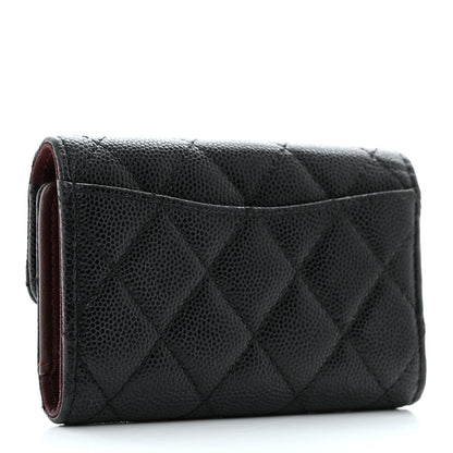 Chanel Caviar Quilted Classic 4 Key Holder Wallet Black 3 of 11