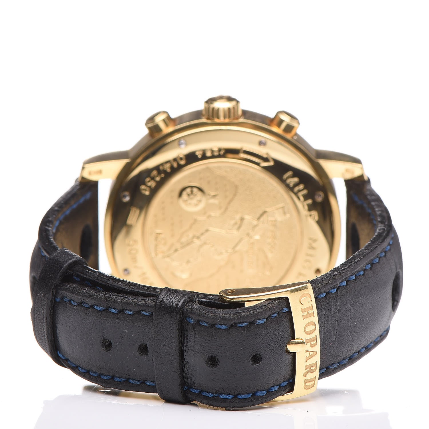 Chopard 18K Yellow Gold Calfskin 40mm Mille Miglia Limited Edition Chronometer Automatic Watch Black 5 of 11