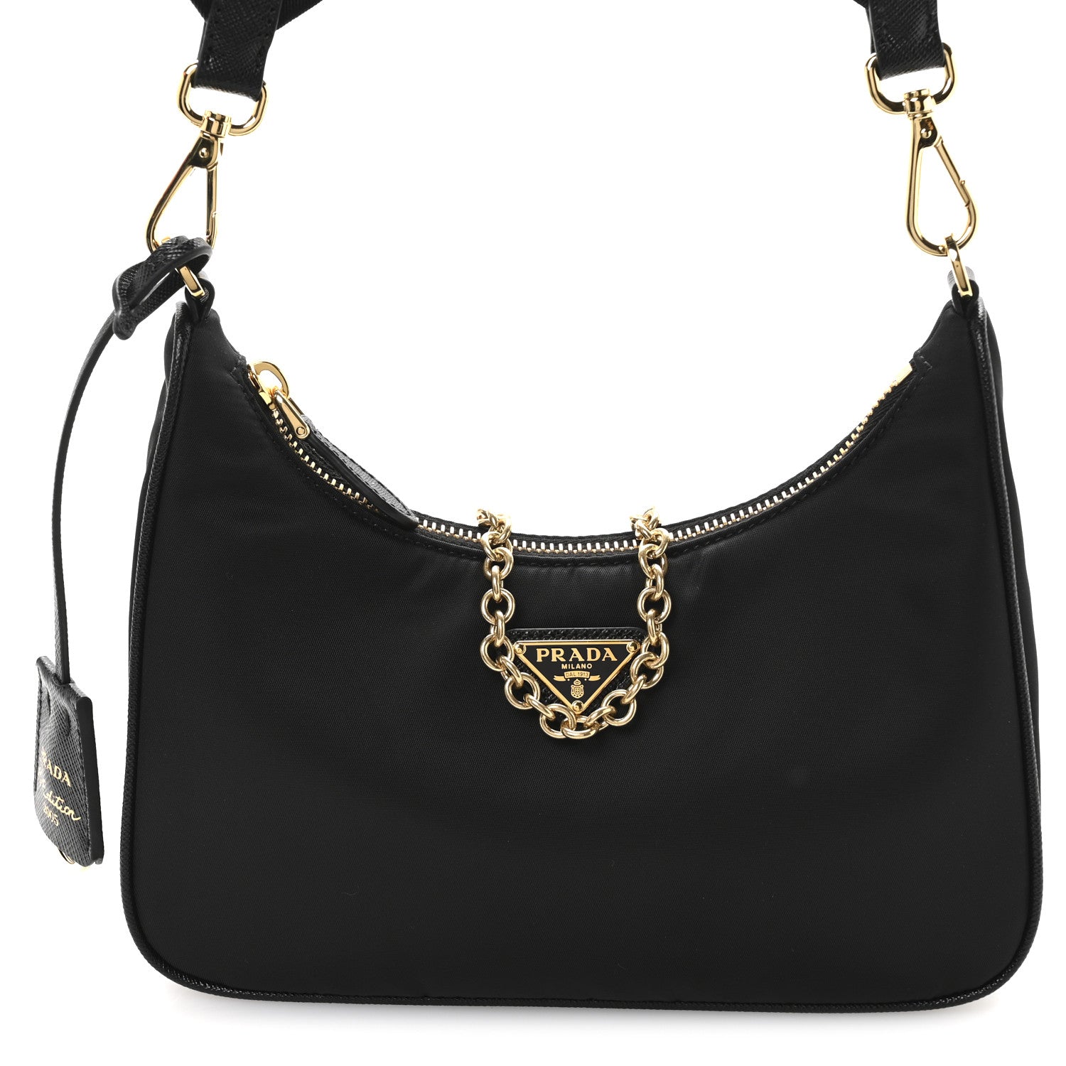 Prada Nylon Re-Edition 2005 Shoulder Bag Black 9 of 12