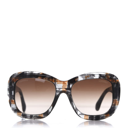 Chanel Acetate Square Plaid Frame Sunglasses 5324 Grey 3 of 8