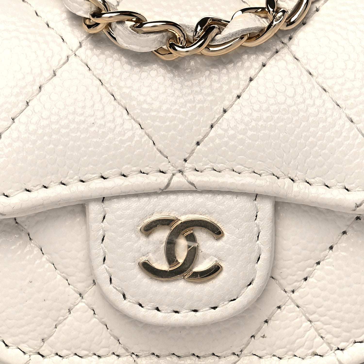 Chanel Caviar Quilted Airpods Pro Case White 8 of 10