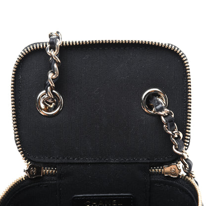 Chanel Lambskin Quilted My Chanel Lady Vanity Case With Chain Black 10 of 14