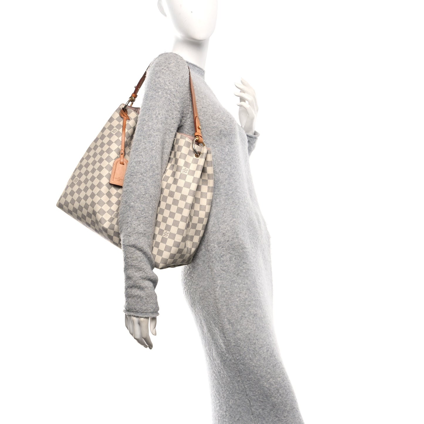 Damier Azur Graceful MM Rose Ballerine