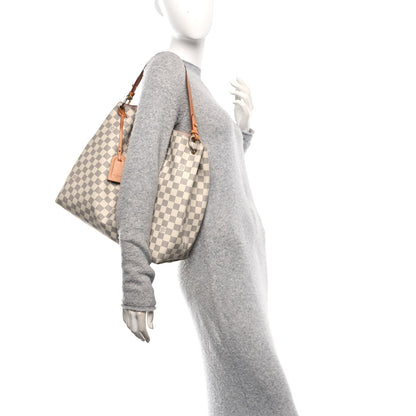 Louis Vuitton Damier Azur Graceful MM Rose Ballerine 2 of 10
