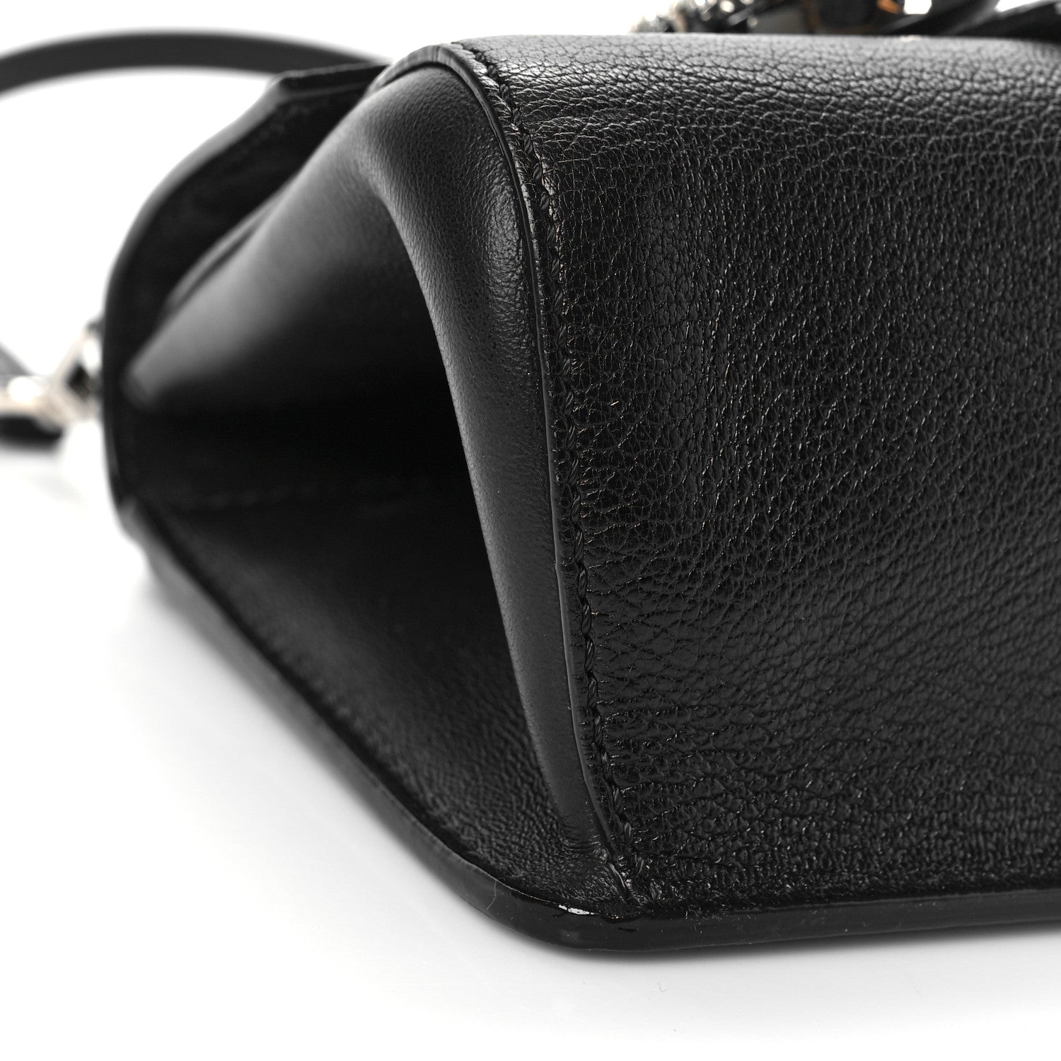 Jimmy Choo Calfskin Mini Madeline Top Handle Satchel Black 7 of 9