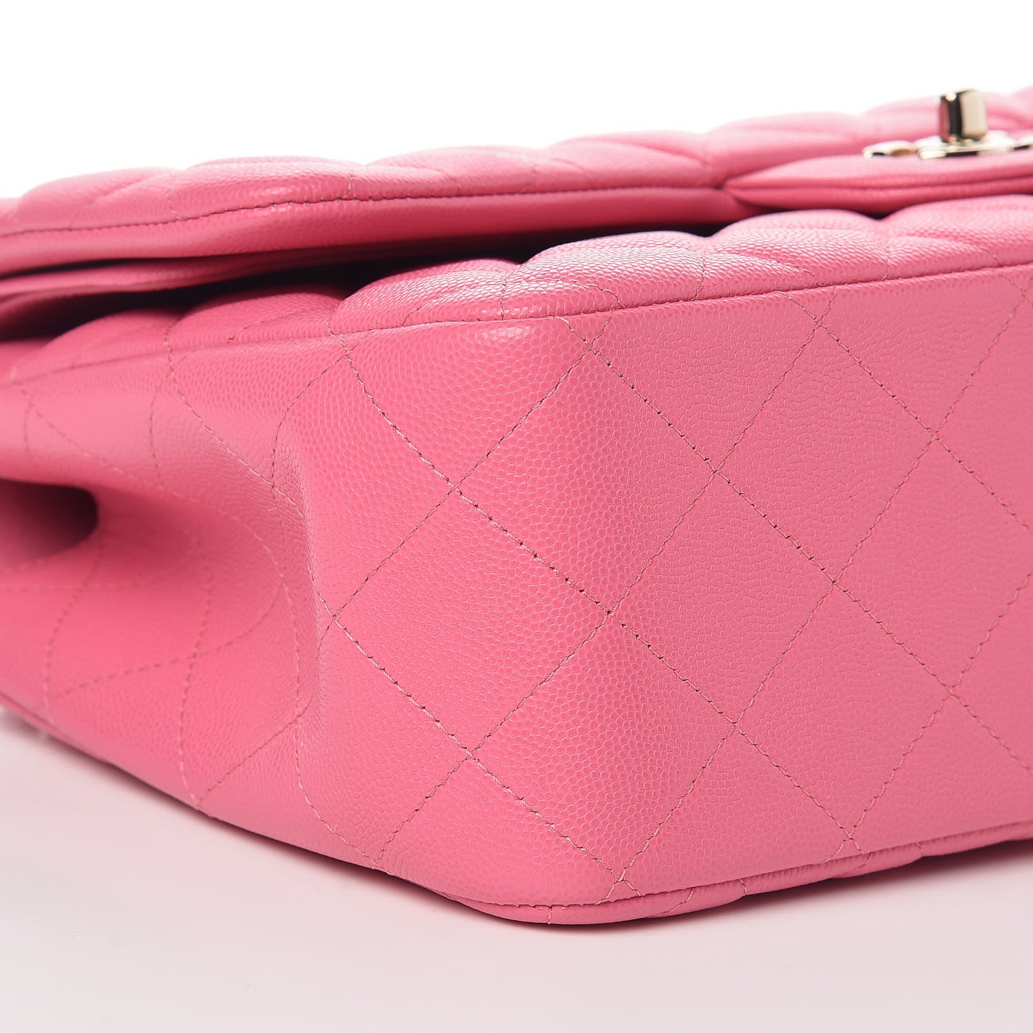 Chanel Caviar Quilted Jumbo Double Flap Pink 8 of 10