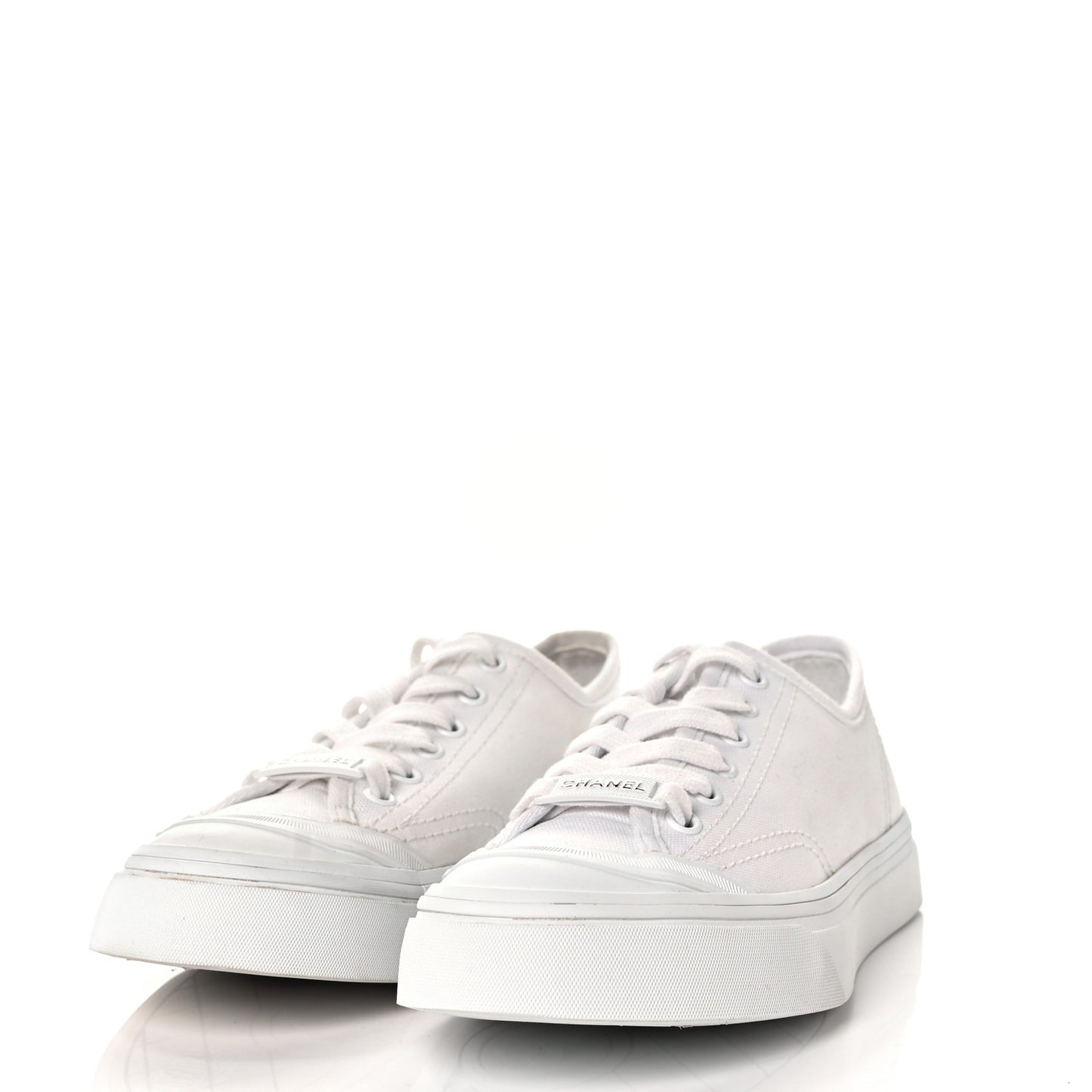 Fabric Low Top Sneakers 36 White