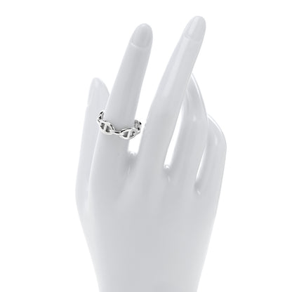 Hermes Sterling Silver PM Chaine d'Ancre Enchainee Band Ring 56 7.75 2 of 4