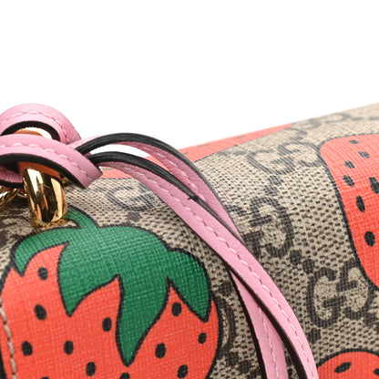 Gucci GG Supreme Monogram Strawberry Small Padlock Shoulder Bag 11 of 13