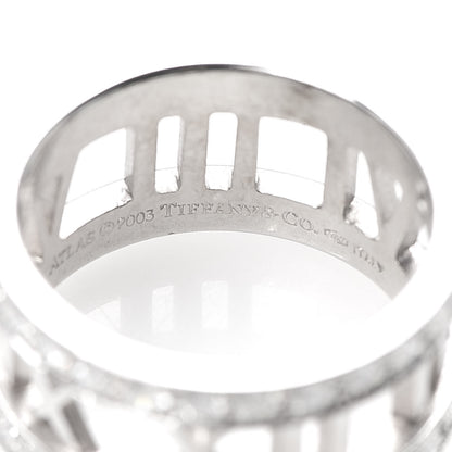 Tiffany 18K White Gold Diamond Wide Atlas Open Ring 47 4.25 6 of 9