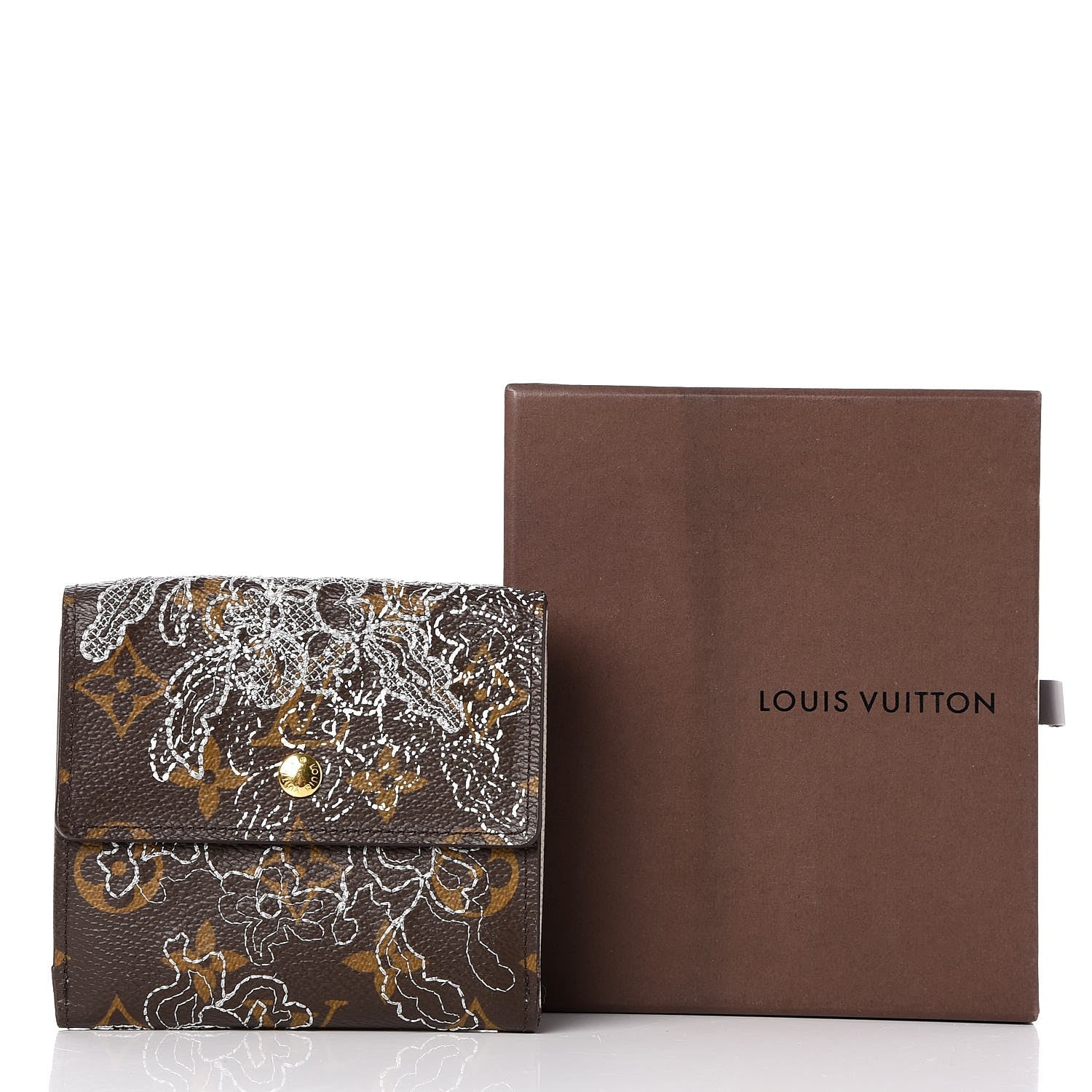 Louis Vuitton Monogram Dentelle Ludlow Wallet Silver 8 of 8