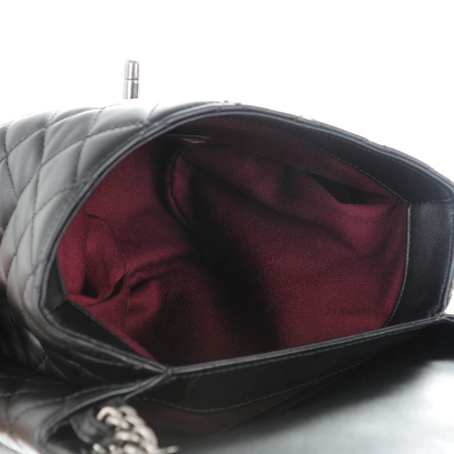 Lambskin Quilted Small Daily Supple Flap Black