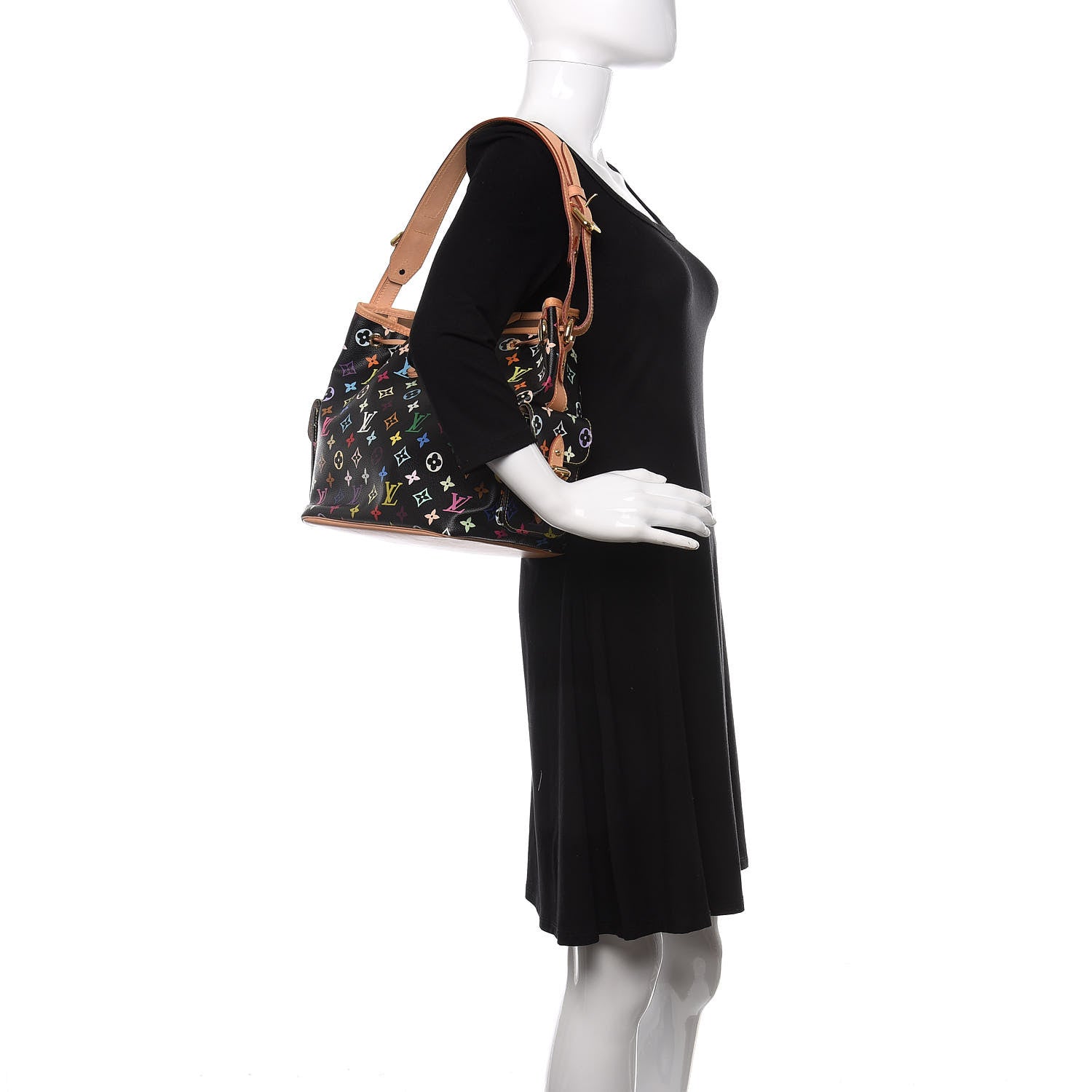 Louis Vuitton Monogram Multicolor Petit Noe Black 2 of 10