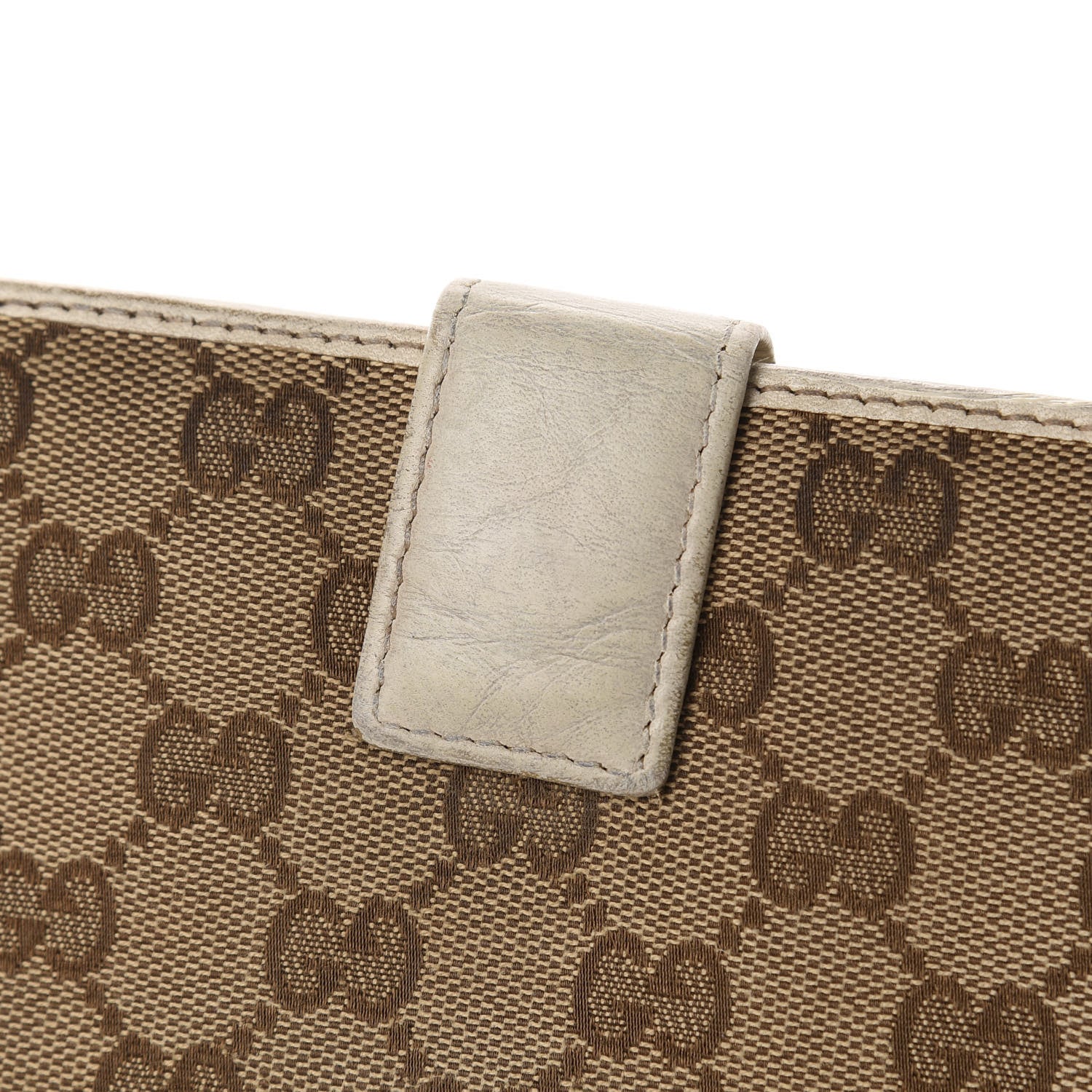 Gucci Monogram New Britt Continental Snap Wallet Off White 9 of 15
