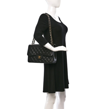 Chanel Caviar Quilted Jumbo Double Flap Black 2 of 10