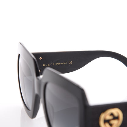 Gucci Square Frame Glitter GG0102S Sunglasses Black 6 of 7