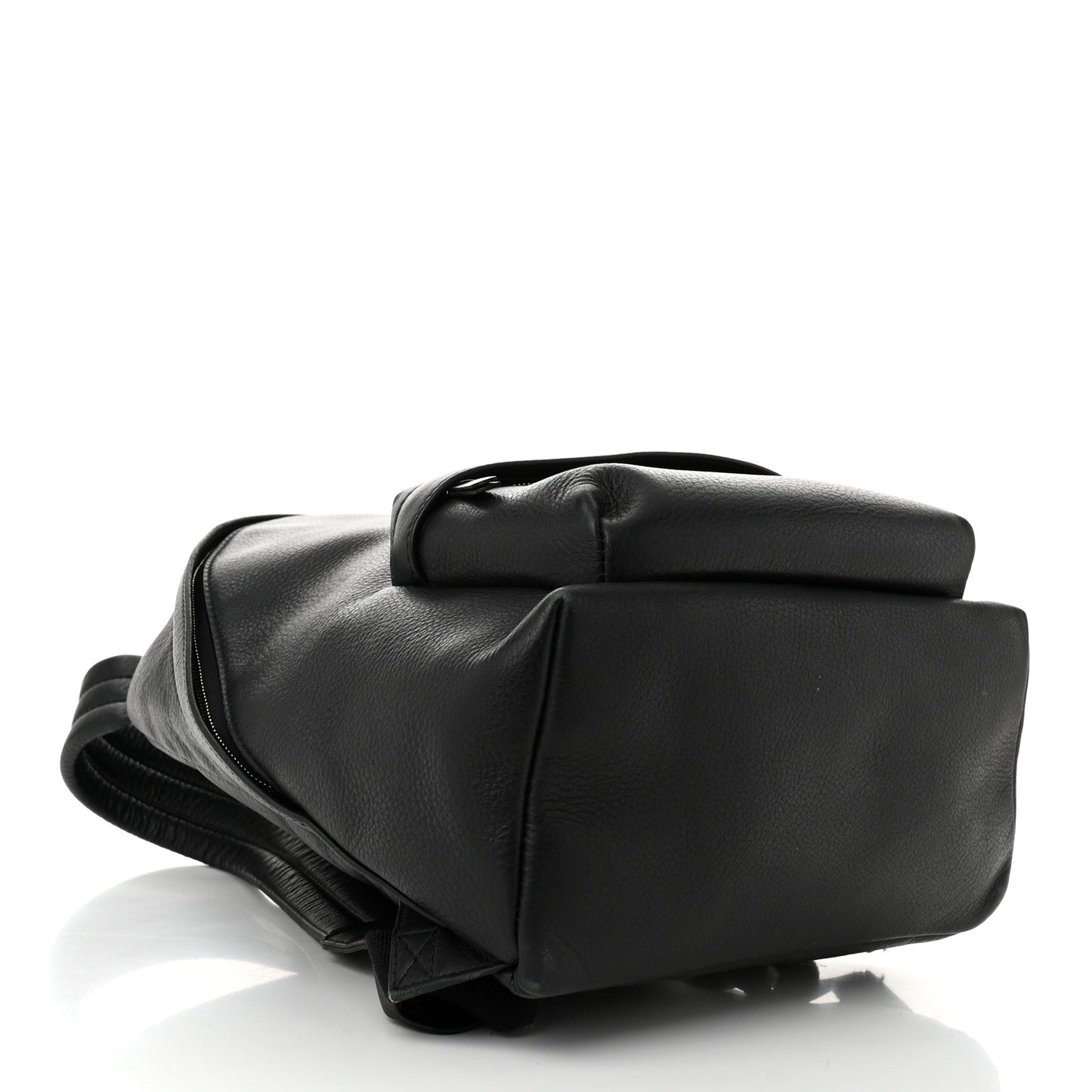 Smooth Calfskin Logo Small Everyday Backpack Black White
