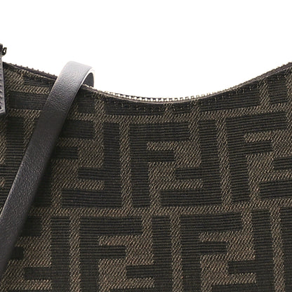 Fendi Fabric Jacquard Vitello Grace FF 1974 Mini Fendigraphy Hobo Bag Tobacco Moro Ebano 8 of 11