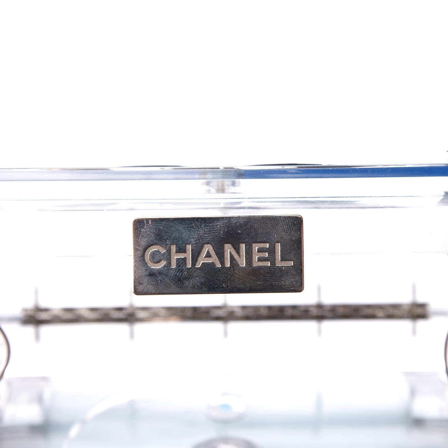 Chanel Plexiglass Boy Brick Lego Clutch Light Blue 7 of 8