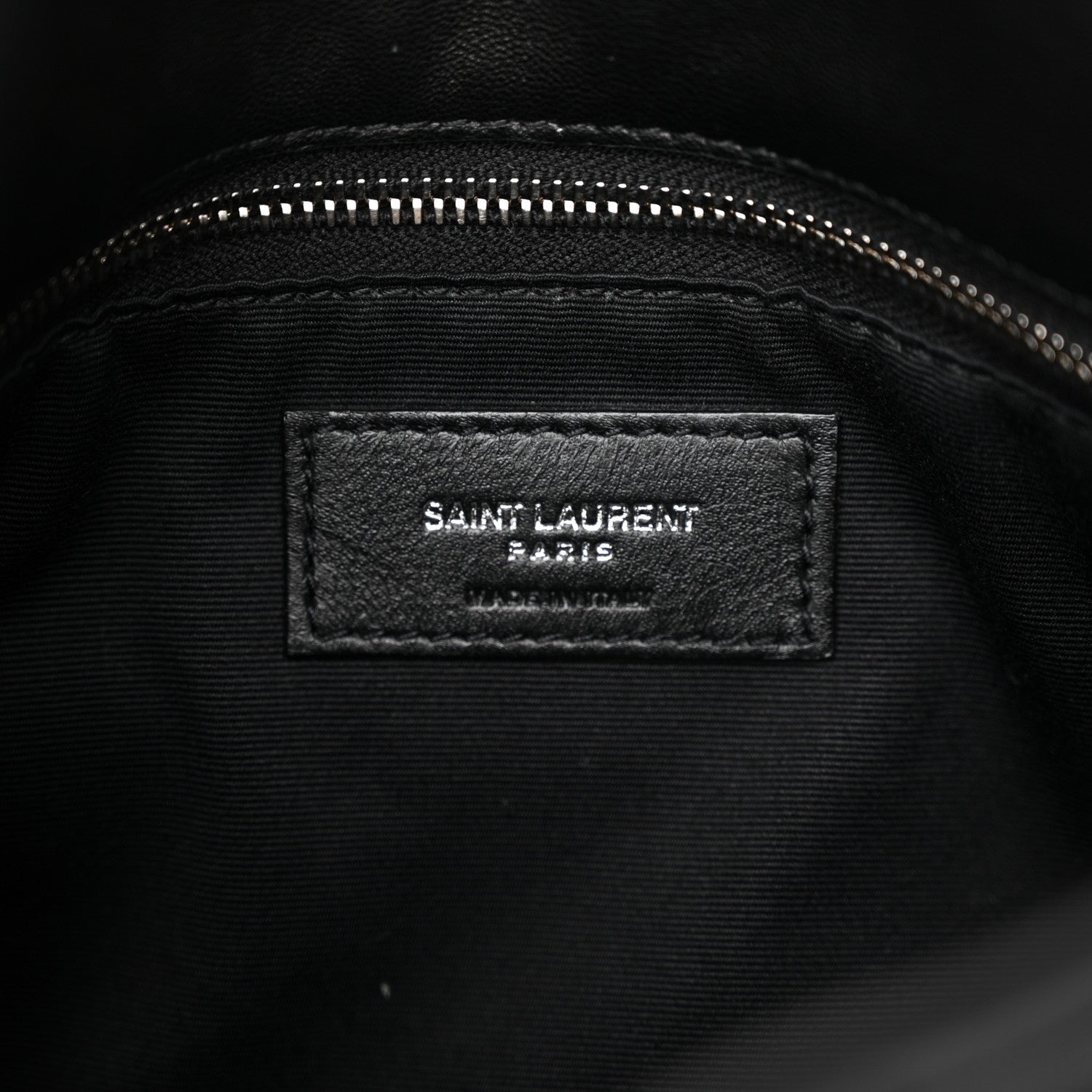 Saint Laurent Lambskin Quilted Small Loulou Puffer Monogram Chain Satchel Black 5 of 9