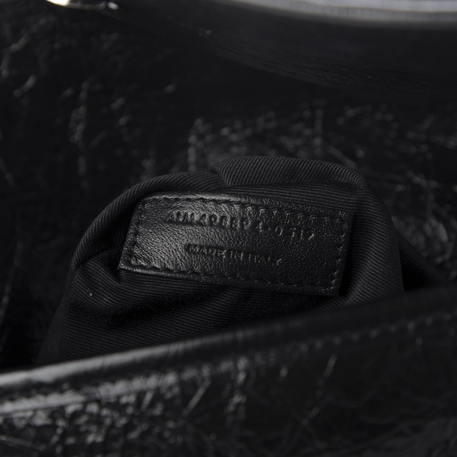 Saint Laurent Crinkled Calfskin Matelasse Monogram Medium Niki Chain Satchel Black 10 of 10