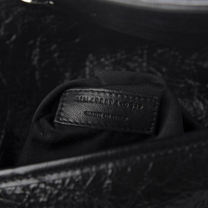 Saint Laurent Crinkled Calfskin Matelasse Monogram Medium Niki Chain Satchel Black 10 of 10