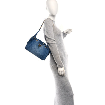 Chanel Washed Denim Quilted Small Chanel 25 Handbag Blue 2 of 11