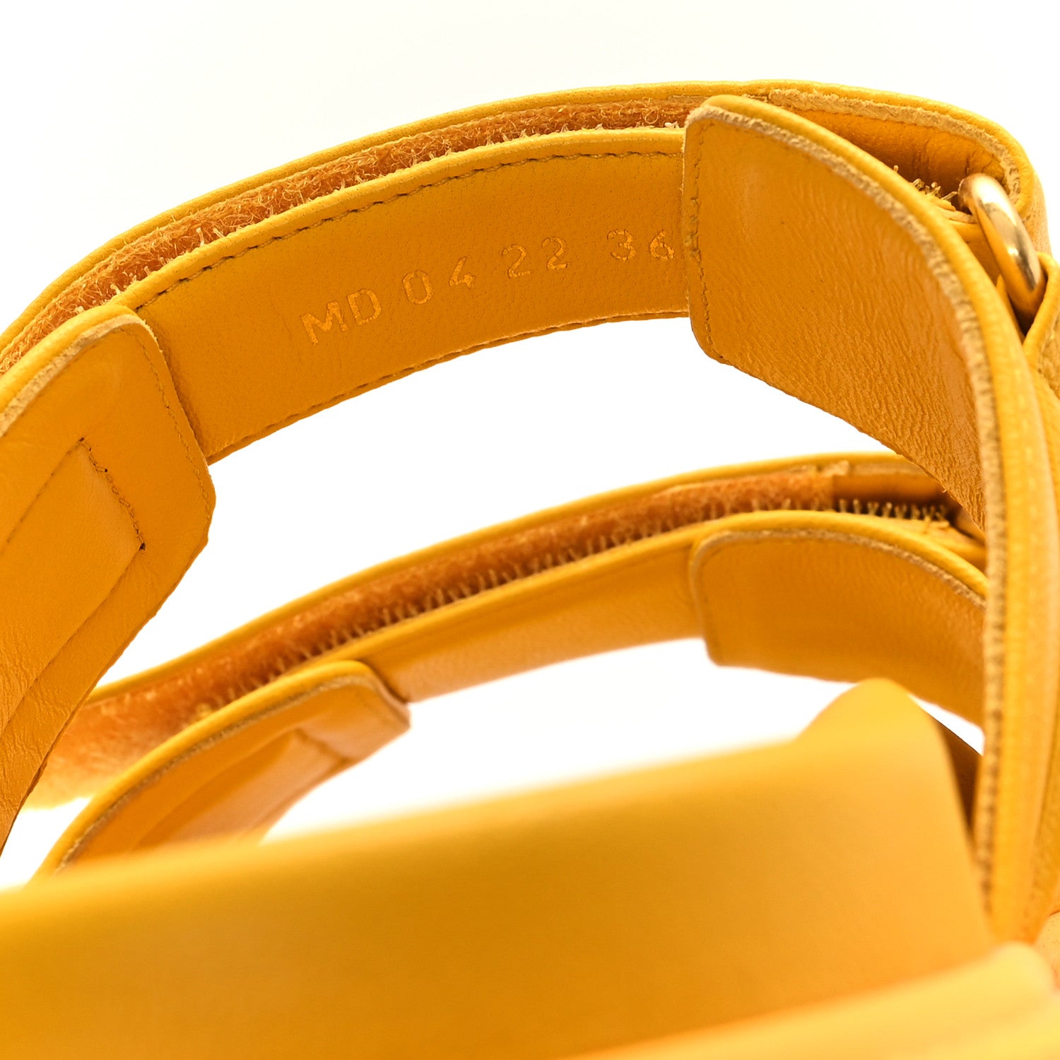Christian Dior Lambskin Dioract 10mm Slide Sandals 36.5 Amber Yellow 9 of 10