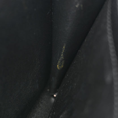 Saint Laurent Grain De Poudre Matelasse Chevron Monogram Chain Wallet Black 11 of 14