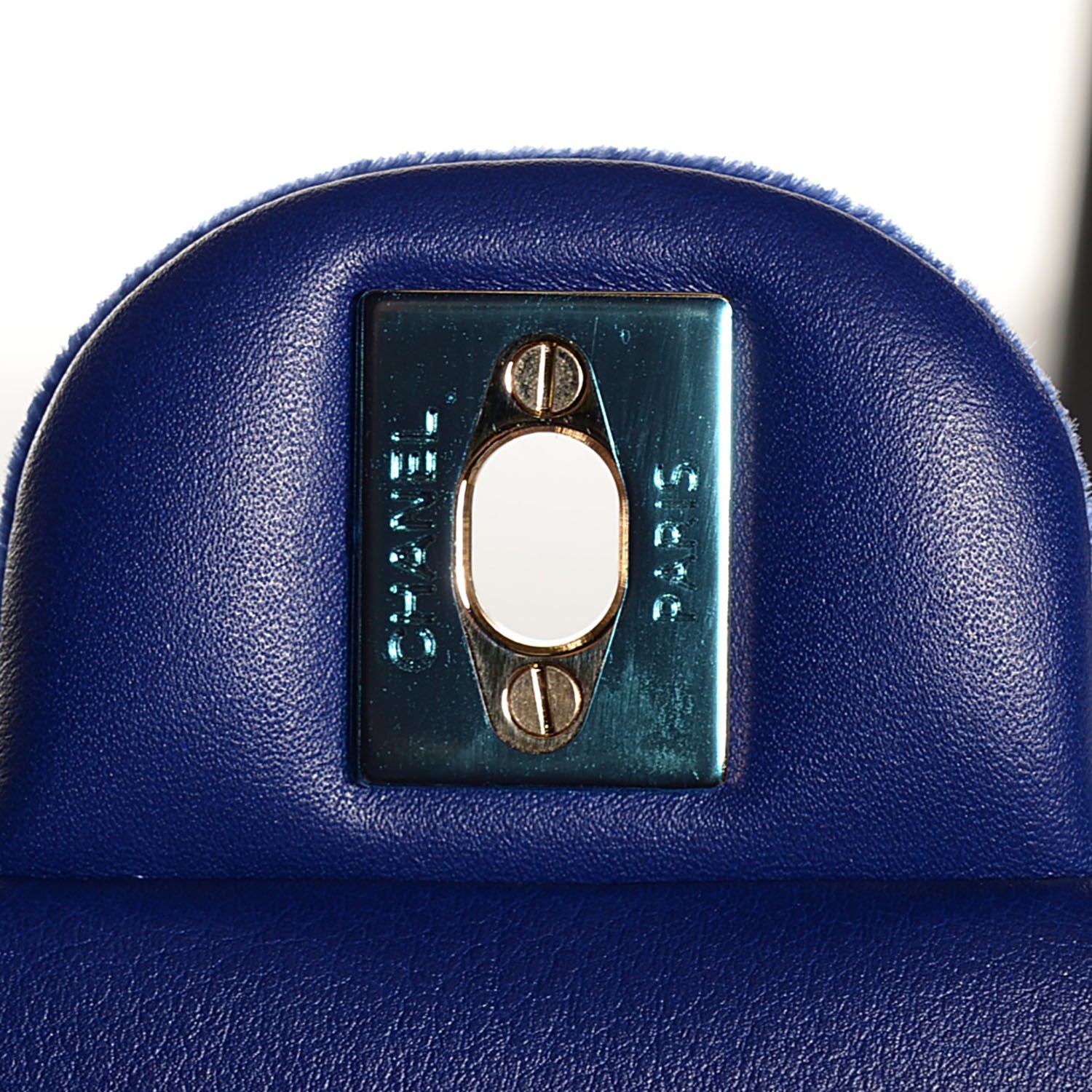 Chanel Velvet Quilted Mini Rectangular Flap Dark Blue 6 of 8