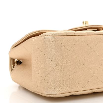 Chanel Metallic Lambskin Quilted Mini Square Flap Gold 9 of 10