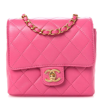 Chanel Goatskin Quilted Mini Square Flap Pink 1 of 12