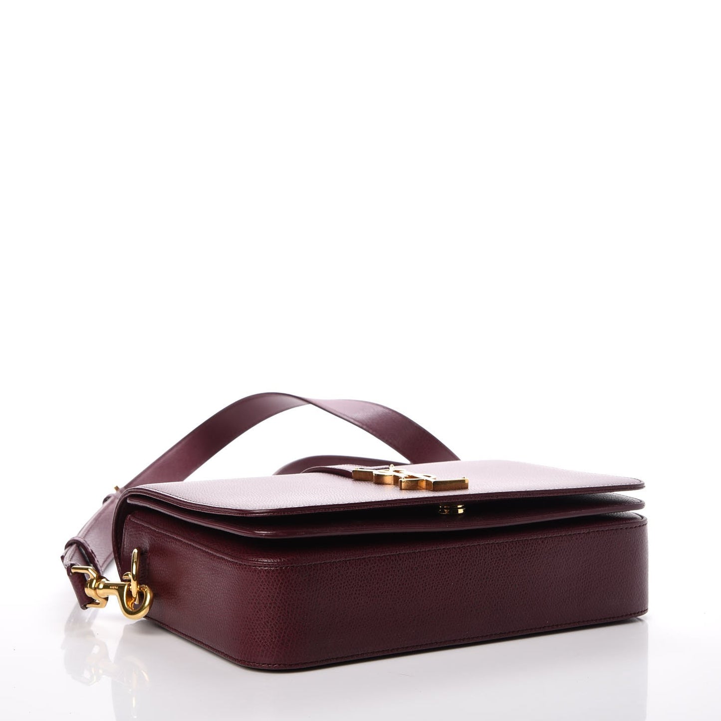Textured Calfskin Medium Classic Monogram Universite Bag Dark Red