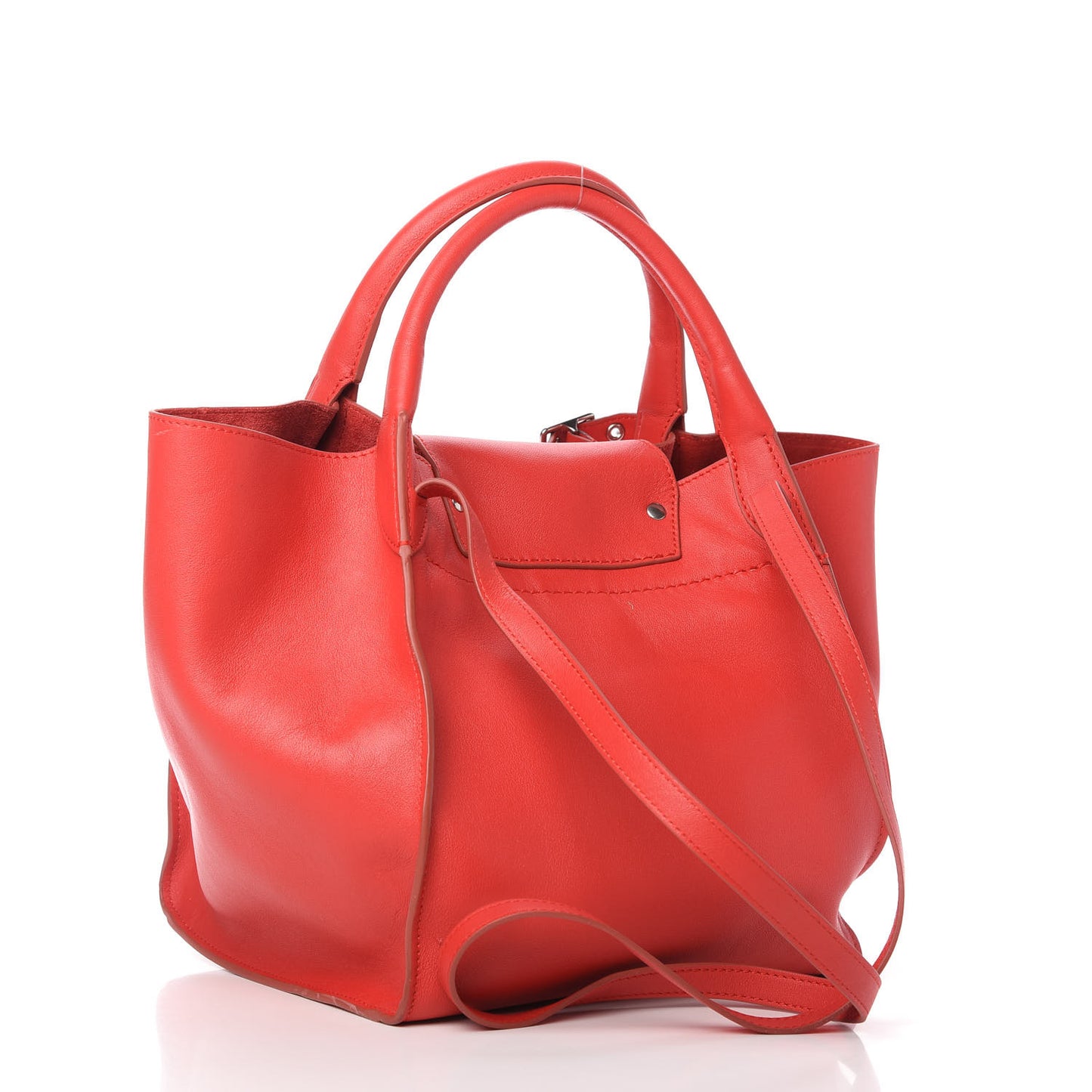 Smooth Calfskin Small Big Bag Red