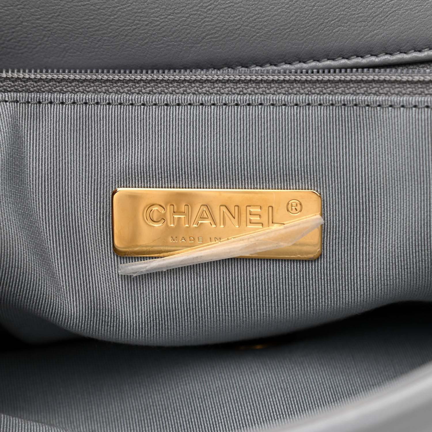 Chanel Goatskin Quilted Maxi Chanel 19 Flap Grey 6 of 10