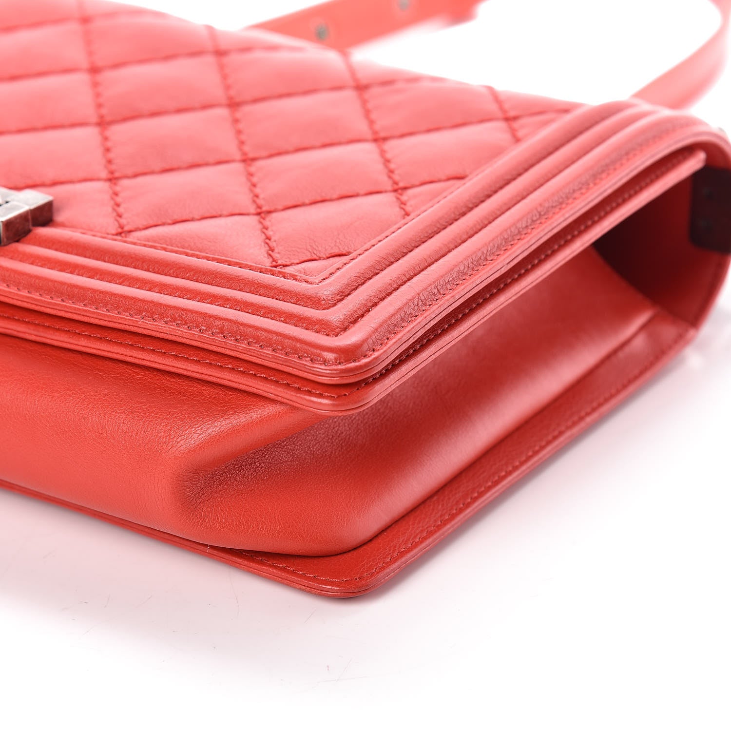 Chanel Calfskin Double Stitch New Medium Boy Flap Red 9 of 9