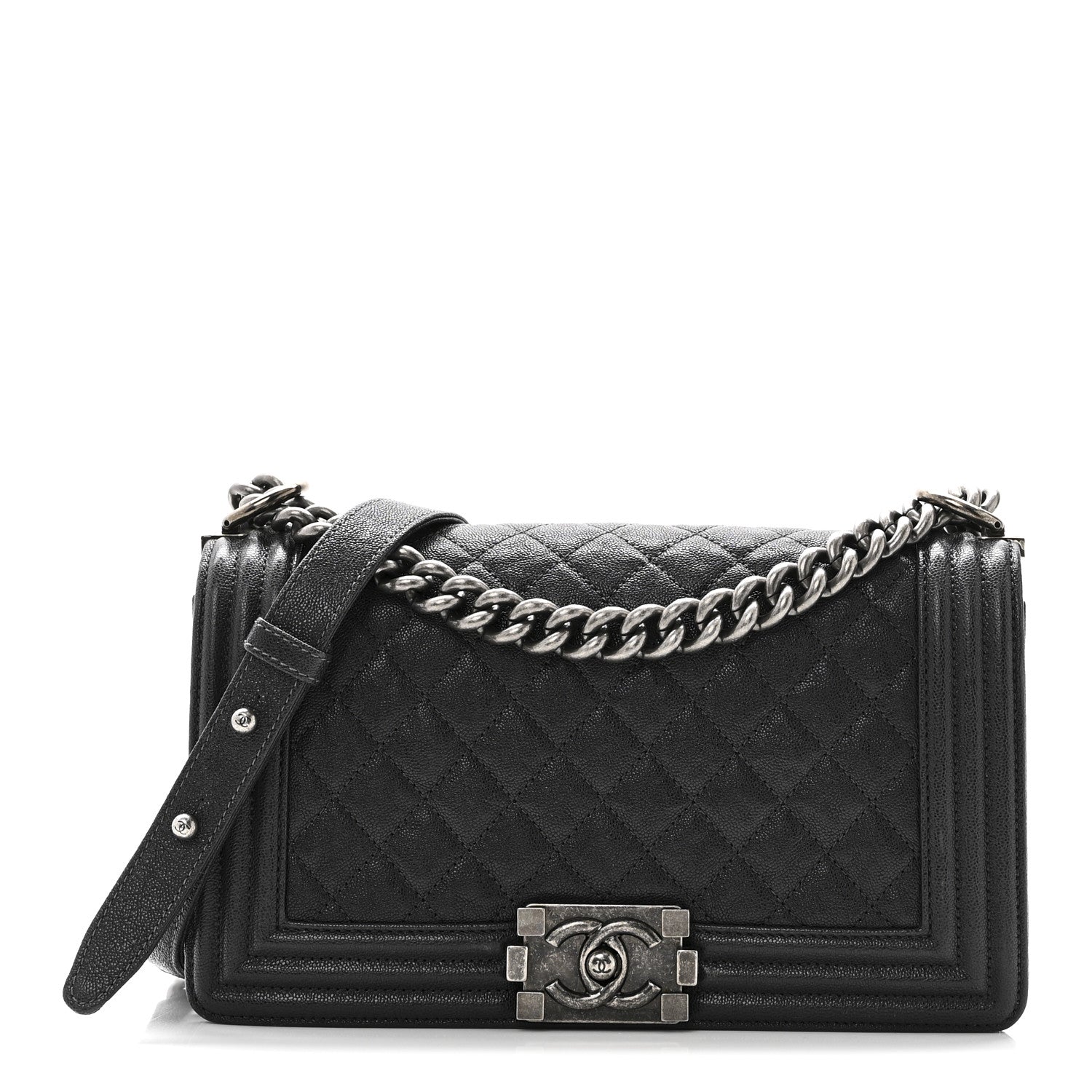 Chanel Caviar Quilted Medium Boy Flap Charcoal 1 of 10