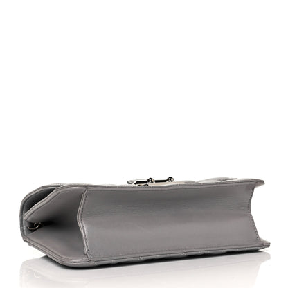 Christian Dior Pearly Lambskin Cannage Miss Dior Promenade Pouch Grey 3 of 7