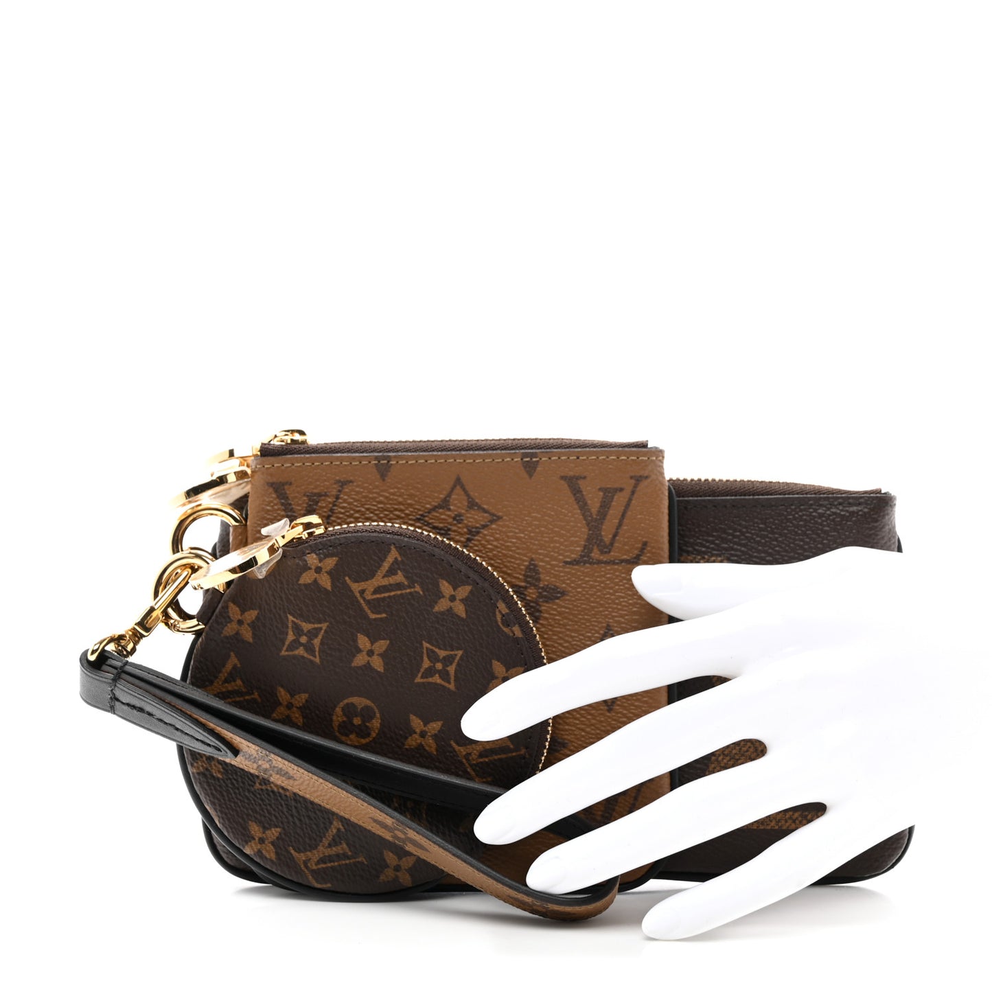 Reverse Monogram Giant Trio Pouch