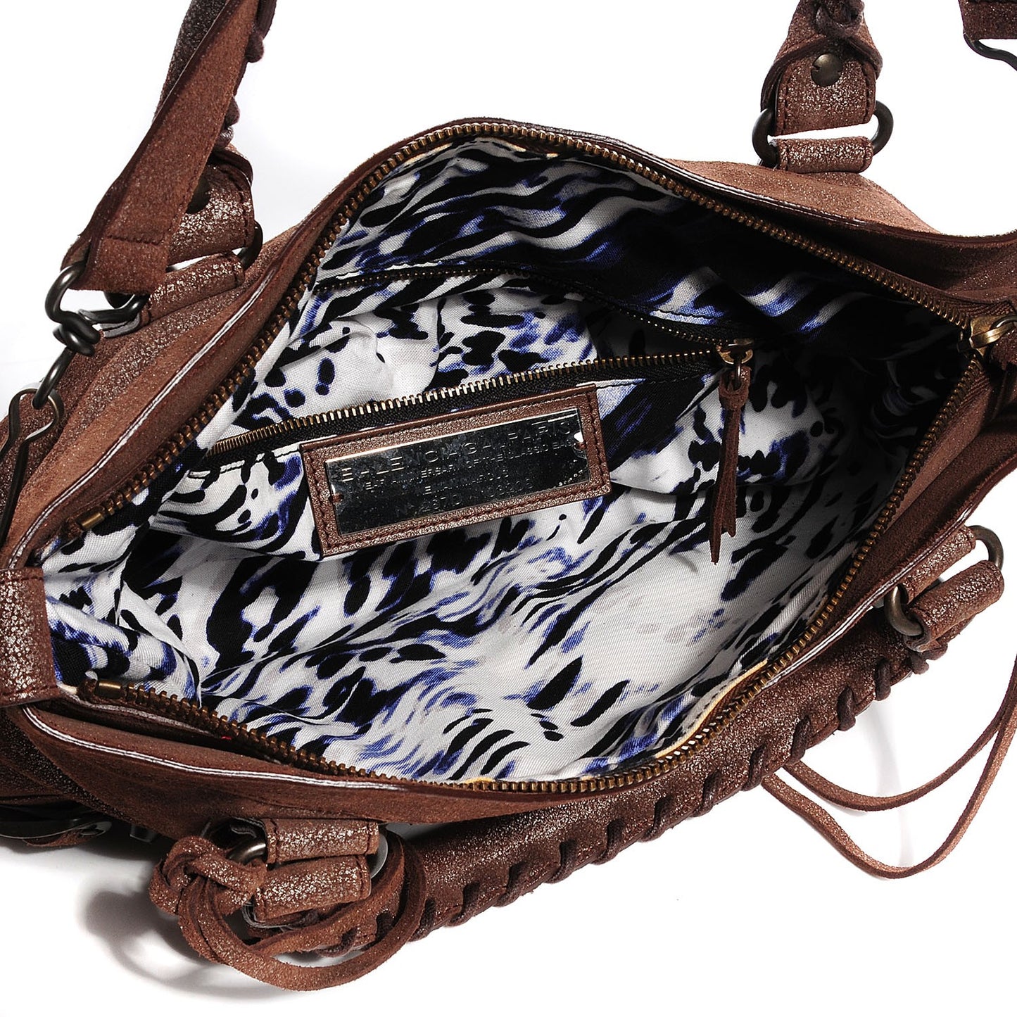 Metallic Craquele Calfskin Classic Hardware First Bronze