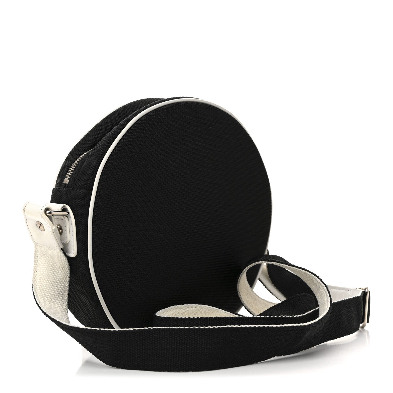 Chanel Canvas Rubber Airlines Crossbody Black White Red 3 of 14
