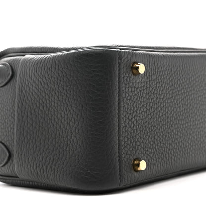 Hermes Taurillon Clemence Mini Lindy 20 Black 9 of 11