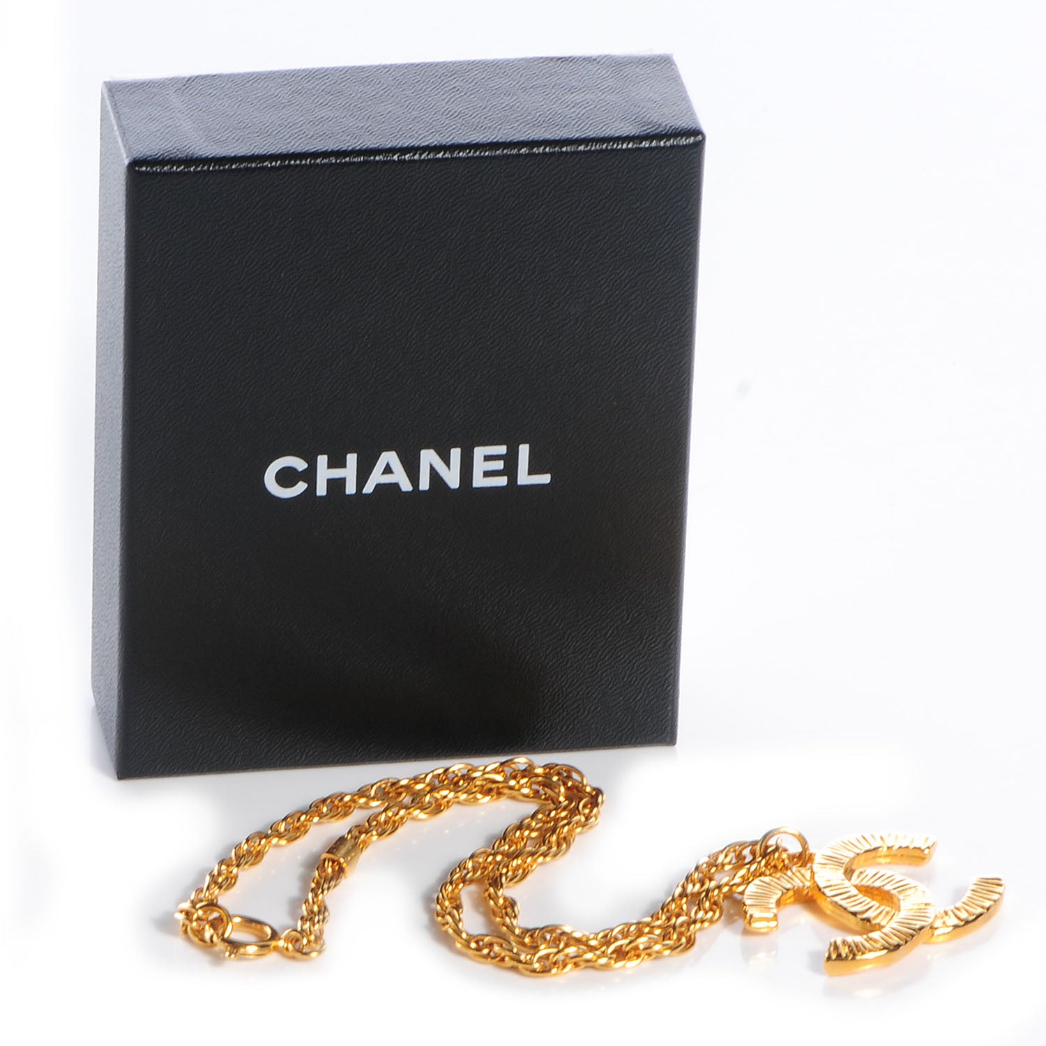 Chanel CC Chain Pendant Necklace Gold 7 of 7
