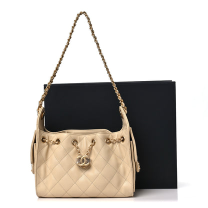 Chanel Caviar Quilted Mini Chanel 25 Handbag Beige 11 of 11