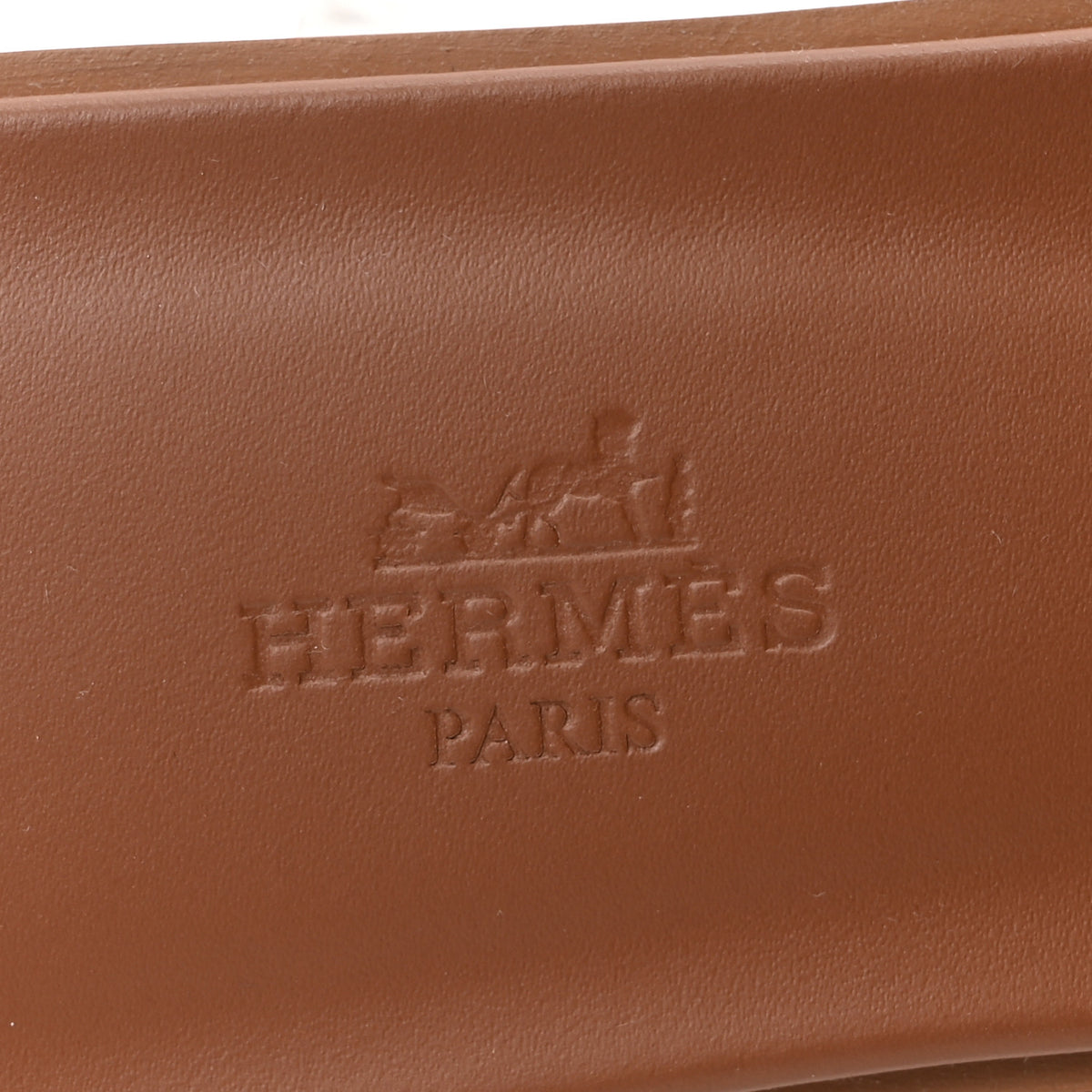 Hermes Box Calfskin Oran Sandals 37.5 Gold 8 of 10