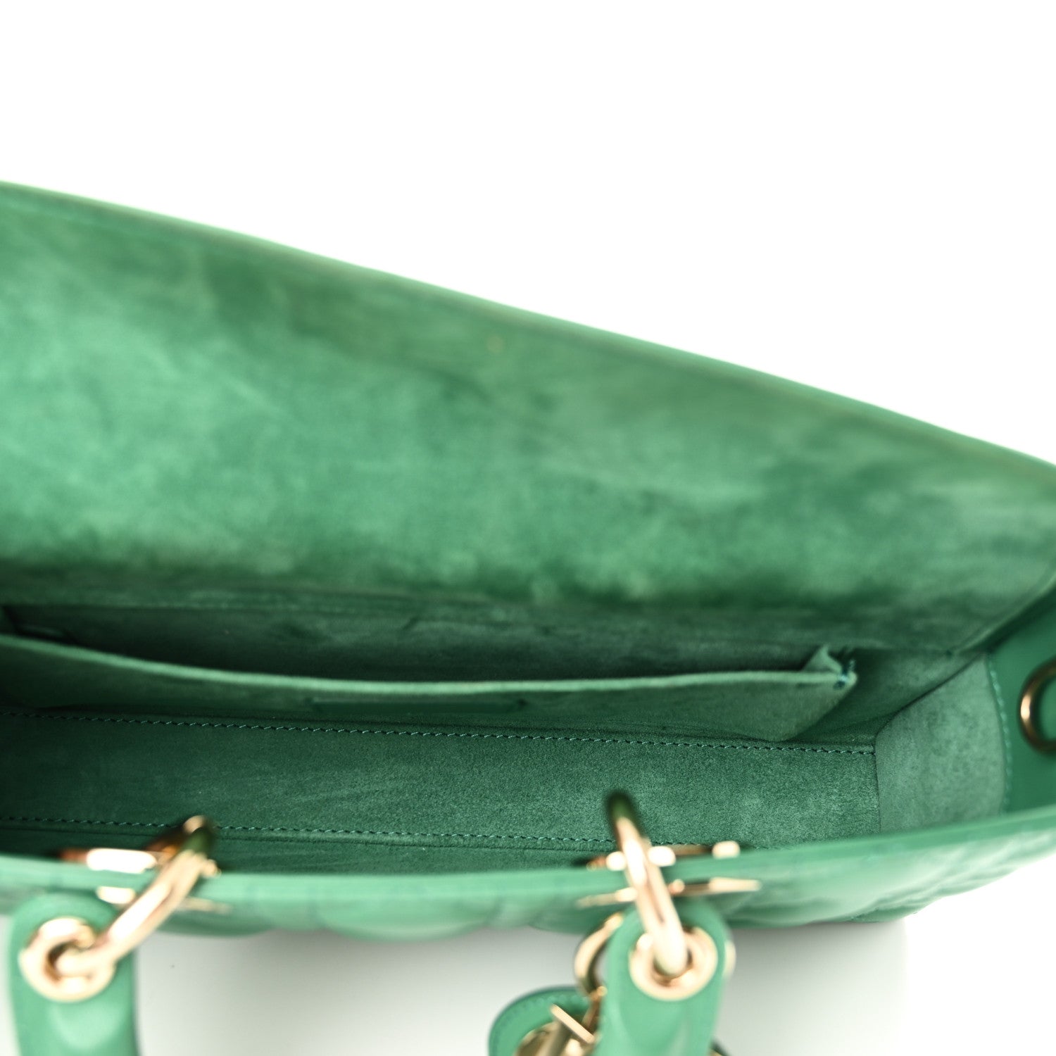 Christian Dior Lambskin Cannage Medium Lady D-Joy Green 5 of 10