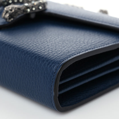 Gucci Dollar Calfskin Crystal Mini Dionysus Chain Wallet Blue Agata Black Diamond 8 of 8