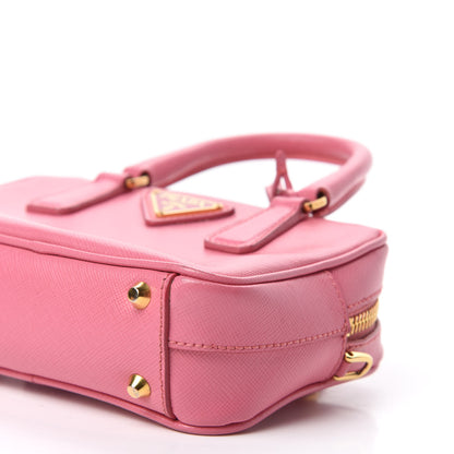 Prada Saffiano Lux Mini Top Handle Crossbody Geranio 7 of 12