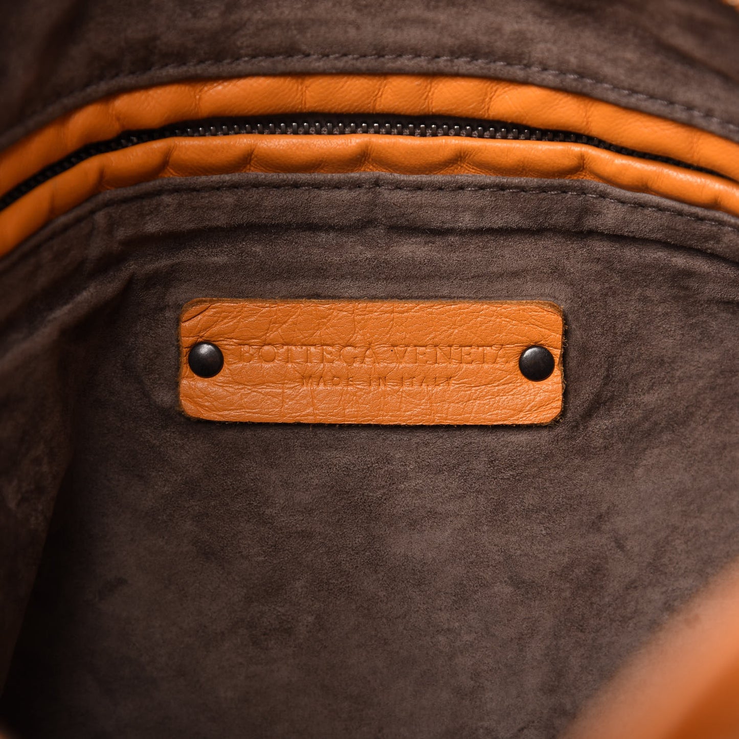 Nappa Intrecciato Large Veneta Hobo Orange